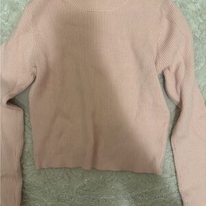 Brandy Melville Soft Pink Ribbed Sweater